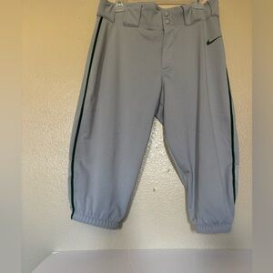 Nike  BSBL Gray and Green Performance Jogger Shorts